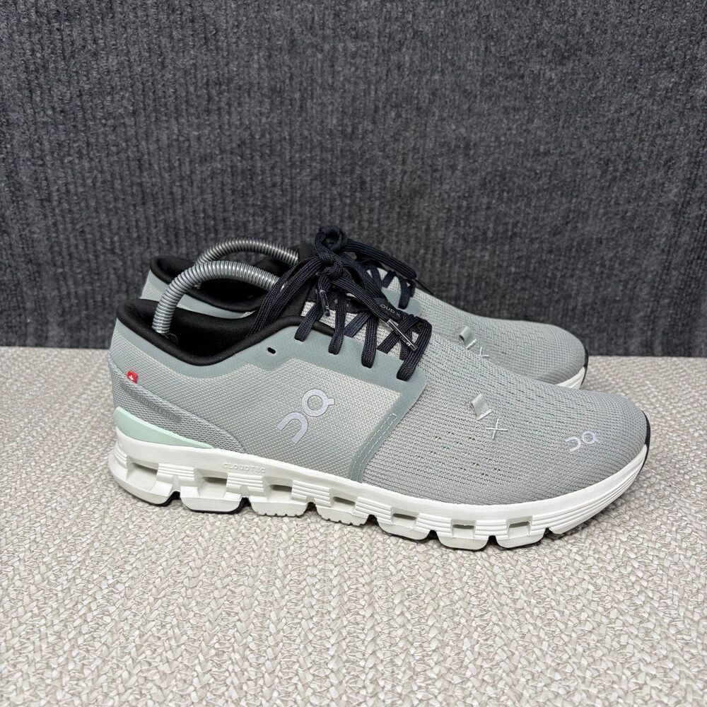 On Cloud X 4 Tin Iceberg Grey Athletic Running Shoes Men’s Size 9.5